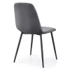 AKORD LUMO Kárpitozott Szék Welur Sötét Grafit Fekete Lábakkal 8 db-os Szett