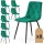 AKORD MILO Tapicerowane Pikowane Szék Welur Palackzöld Fekete Lábak 8 db