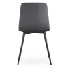 AKORD NERO Étkezőszék Welúr Sötét Grafit Fekete Lábakkal 8 db-os Szett