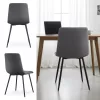 AKORD NERO Étkezőszék Welúr Sötét Grafit Fekete Lábakkal 8 db-os Szett