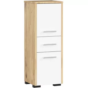   FIN Fürdőszobai Álló Szekrény Artisan Tölgy-Fehér 85cm