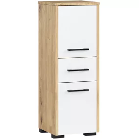   FIN Fürdőszobai Álló Szekrény Artisan Tölgy-Fehér 85cm