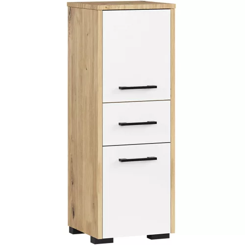 FIN Fürdőszobai Álló Szekrény Artisan Tölgy-Fehér 85cm