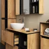 AKORD VAMI Fali Fürdőszobabútor Szett Craft Tölgy/Fekete