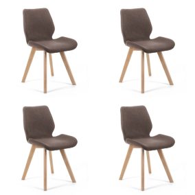 AKORD SJ.0159 Skandináv Szövet Szék Bükk Barna