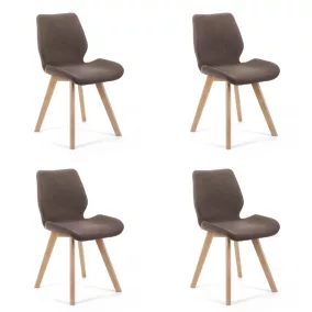 AKORD SJ.0159 Skandináv Szövet Szék Bükk Barna
