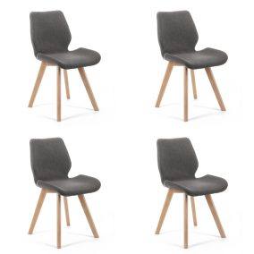 AKORD SJ.0159 Skandináv Szövet Szék Bükkfa Szürke-Barna