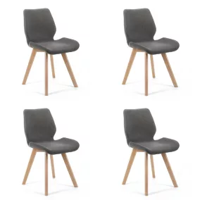 AKORD SJ.0159 Skandináv Szövet Szék Bükkfa Szürke-Barna