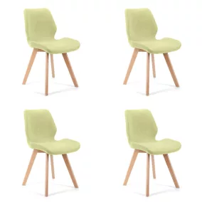 AKORD SJ.0159 Skandináv Szövet Szék Bükkfa Zöld