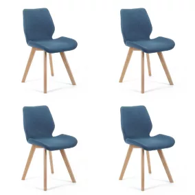   AKORD SJ.0159 Skandináv Szék Szövet Tengerészkék Bükkfa Lábakkal