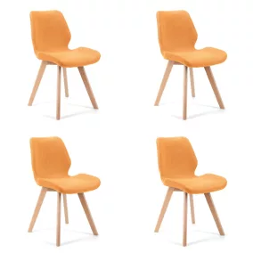 AKORD SJ.0159 Skandináv Szövet Szék Bükkfa Narancssárga