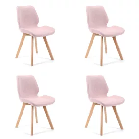 AKORD SJ.0159 Skandináv Szövet Szék Rózsaszín Bükkfa