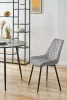 AKORD SJ.0488 Steppelt Bársony Étkezőszék Szürke