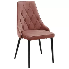 AKORD SJ.054 Glamour Bársony Étkezőszék Rózsaszín Steppelt