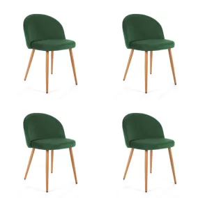 AKORD SJ.075 Bársony Étkezőszék Palackzöld