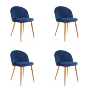 AKORD SJ.075 Bársony Étkezőszék Tengerészkék