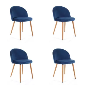 AKORD SJ.075 Bársony Étkezőszék Tengerészkék