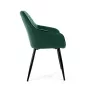 AKORD SJ.082 Bársony Étkezőszék Karfás Palackzöld