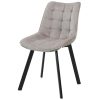 AKORD SJ.28 Bézs Velúr Kárpitozott Étkezőszék Fekete Lábakkal