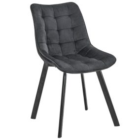 AKORD SJ.28 Fekete Velúr Steppelt Étkezőszék