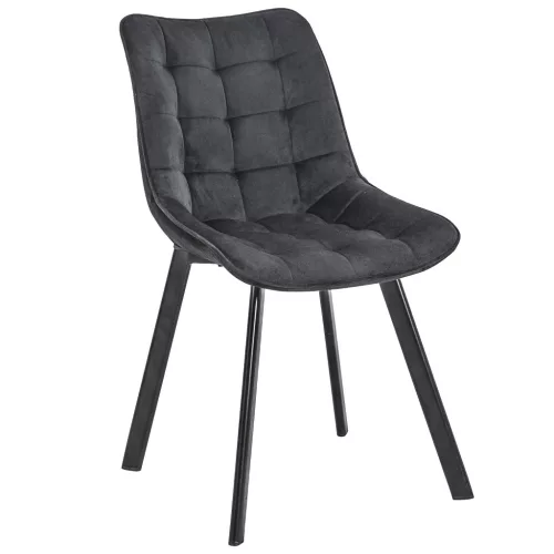 AKORD SJ.28 Fekete Velúr Steppelt Étkezőszék