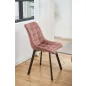   AKORD SJ.28 Púderrózsaszín Velúr Étkezőszék Steppelt Kárpitozással