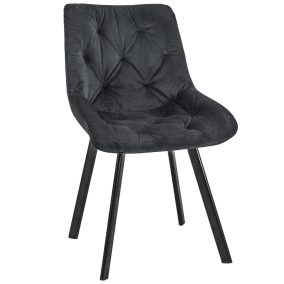 AKORD SJ.33 Bársony Steppelt Étkezőszék Fekete