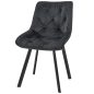 AKORD SJ.33 Bársony Steppelt Étkezőszék Fekete