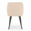 AKORD DIAMANTE kárpitozott szék welur bézs fekete lábakkal