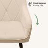 AKORD DIAMANTE kárpitozott szék welur bézs fekete lábakkal