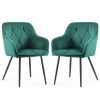 AKORD Furniture Factory DIAMANTE kárpitozott szék welur butelkazöld fekete lábakkal