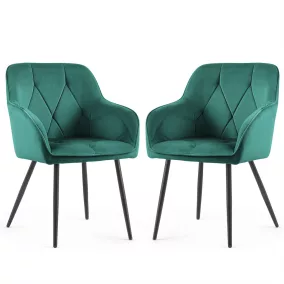   AKORD Furniture Factory DIAMANTE kárpitozott szék welur butelkazöld fekete lábakkal