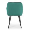 AKORD Furniture Factory DIAMANTE kárpitozott szék welur butelkazöld fekete lábakkal