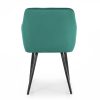 AKORD Furniture Factory DIAMANTE kárpitozott szék welur butelkazöld fekete lábakkal