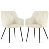 AKORD Furniture Factory DIAMANTE Kárpitozott Szék Velúr Krém Fekete Lábakkal