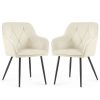 AKORD Furniture Factory DIAMANTE Kárpitozott Szék Velúr Krém Fekete Lábakkal