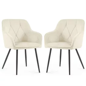   AKORD Furniture Factory DIAMANTE Kárpitozott Szék Velúr Krém Fekete Lábakkal