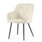   AKORD Furniture Factory DIAMANTE Kárpitozott Szék Velúr Krém Fekete Lábakkal