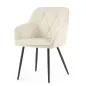  AKORD Furniture Factory DIAMANTE Kárpitozott Szék Velúr Krém Fekete Lábakkal