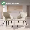 AKORD Furniture Factory DIAMANTE Kárpitozott Szék Velúr Krém Fekete Lábakkal
