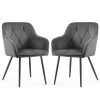 AKORD DIAMANTE kárpitozott szék welúr sötét grafit fekete lábakkal