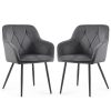 AKORD DIAMANTE kárpitozott szék welúr sötét grafit fekete lábakkal