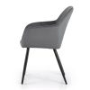 AKORD DIAMANTE kárpitozott szék welúr sötét grafit fekete lábakkal