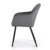 AKORD DIAMANTE kárpitozott szék welúr sötét grafit fekete lábakkal