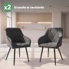 AKORD DIAMANTE kárpitozott szék welúr sötét grafit fekete lábakkal