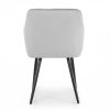AKORD DIAMANTE Kárpitozott Szék Welúr Szürke Fekete Lábakkal