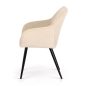   AKORD ESTELLE Kárpitozott Szék Bársony Bézs Fekete Lábakkal 2 db