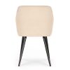 AKORD ESTELLE Kárpitozott Szék Bársony Bézs Fekete Lábakkal 2 db