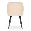 AKORD ESTELLE Kárpitozott Szék Bársony Bézs Fekete Lábakkal 2 db