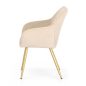   AKORD Estelle Kárpitozott Szék Welúr Bézs Arany Lábakkal 2 db